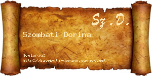 Szombati Dorina névjegykártya