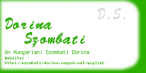 dorina szombati business card